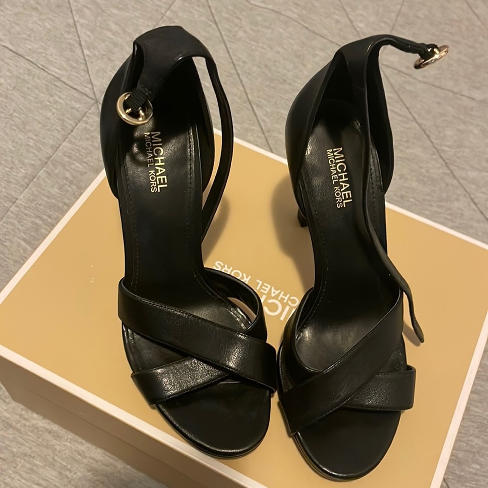 Michael Kors Black Strap Heels
